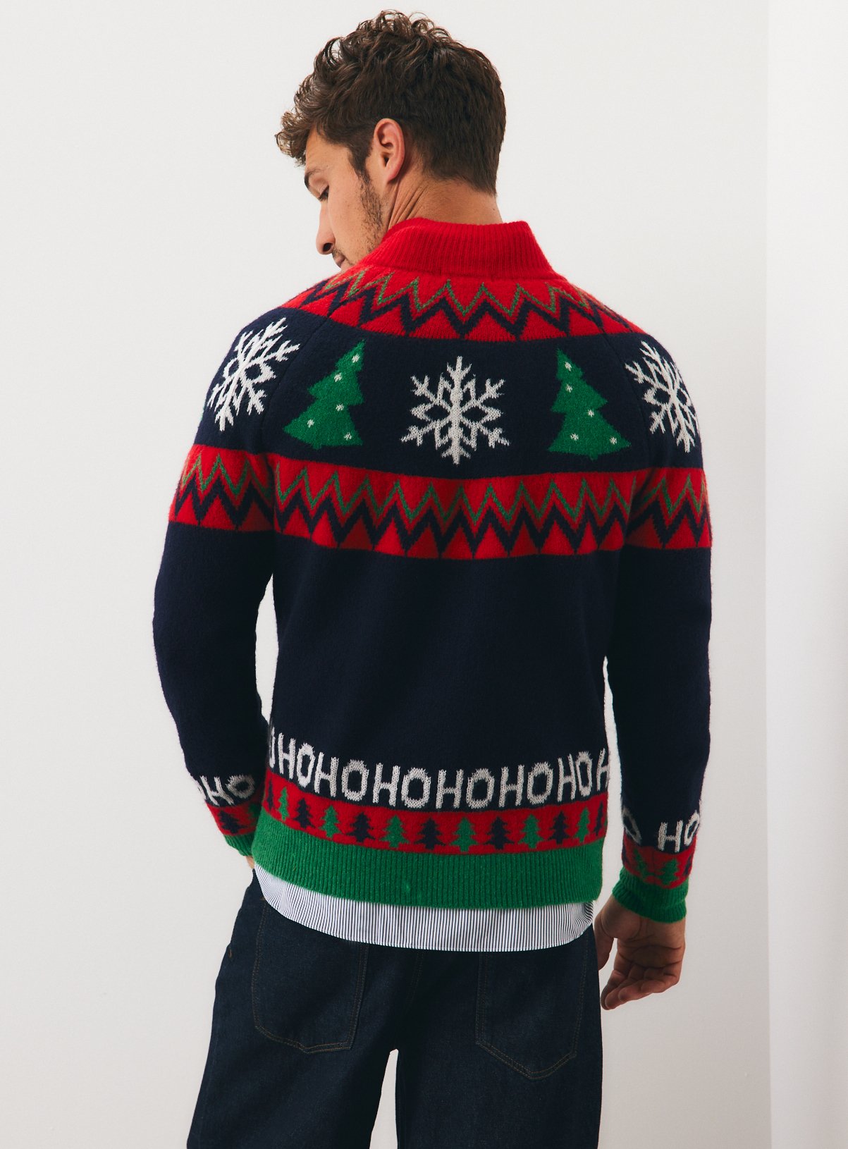 Family Matching Bright Fairisle Half Zip Jumper XXL - Image 5 thumbnail